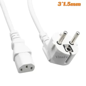 Cáp Nguồn AC 3*1.5mm Chiều Dài 1m5 VDE (Màu Trắng)